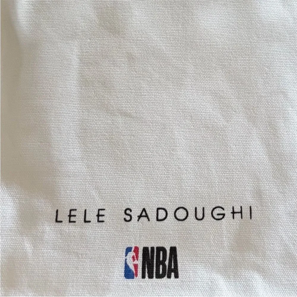 LELE SADOUGHI NBA DALLAS MAVERICKS BASKETBALL IVORY EMBELLISHED KNOTTED HEADBAND
